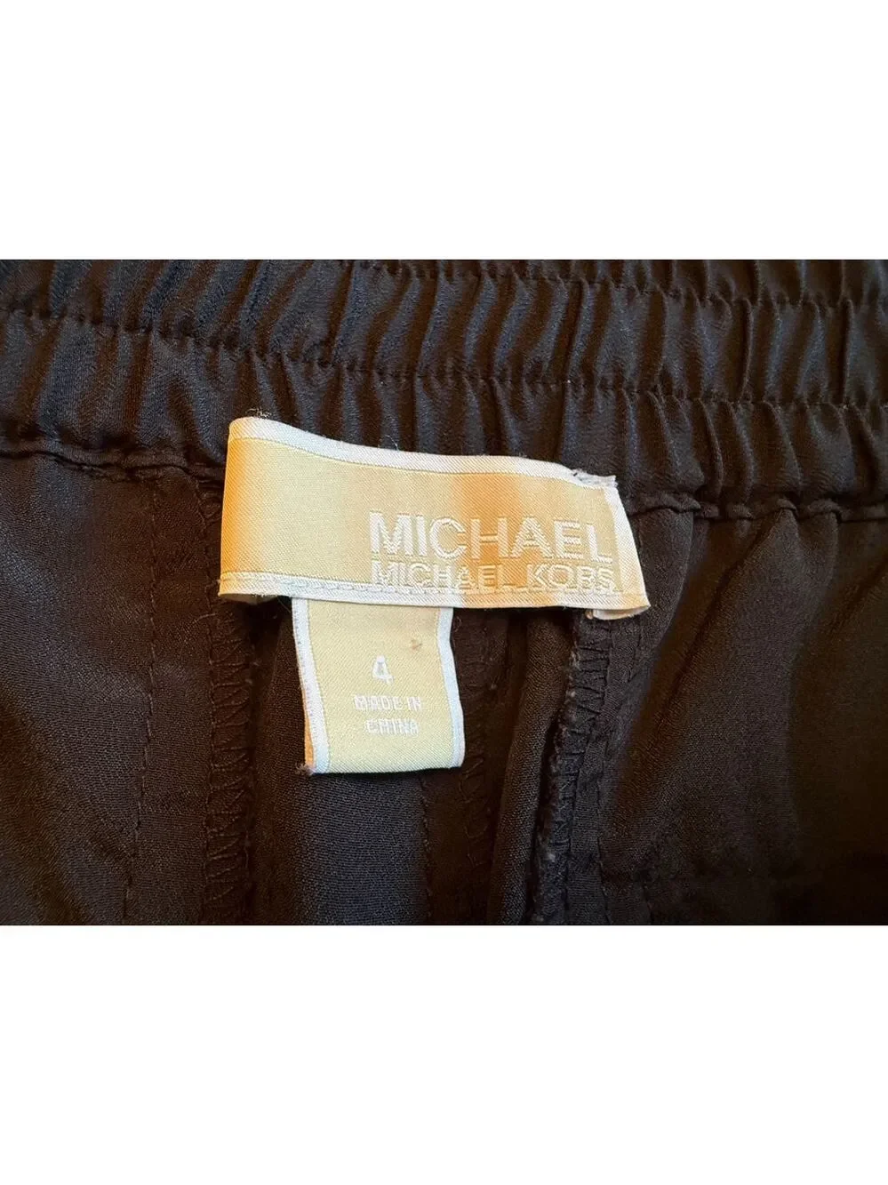 Michael Kors Black Drawstring Elastic Waist Jogger Pants Women's Size 4